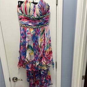 La Femme Cream Silk Dress- Vintage